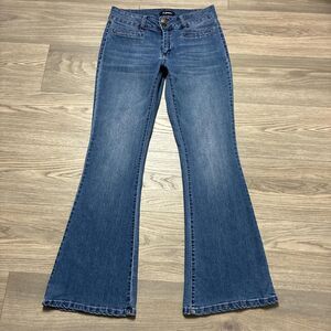 d. jeans Low Rise Flare Blue Jeans Size 8 Western Bootcut